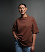 Vintage Brown Oversized Boxed Tee