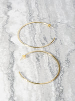 14K Gold Bonded "Crescent Hoops" Earrings
