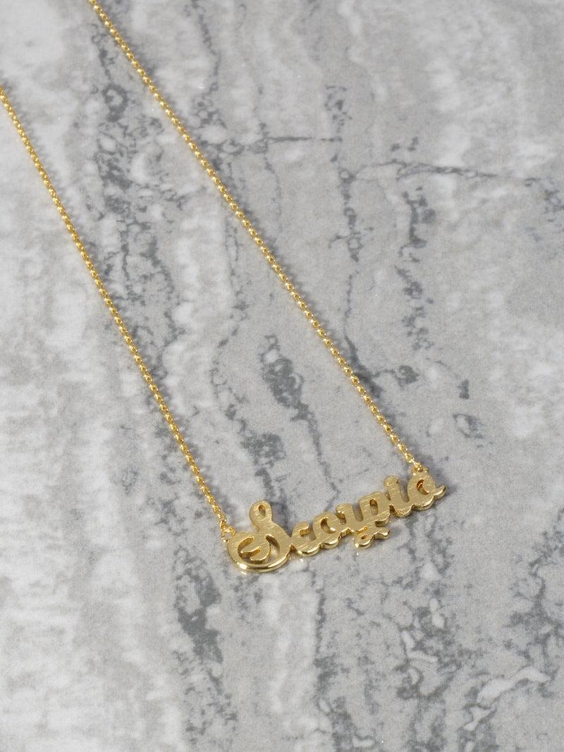 14K Gold Bonded Scorpio Astrology Necklace