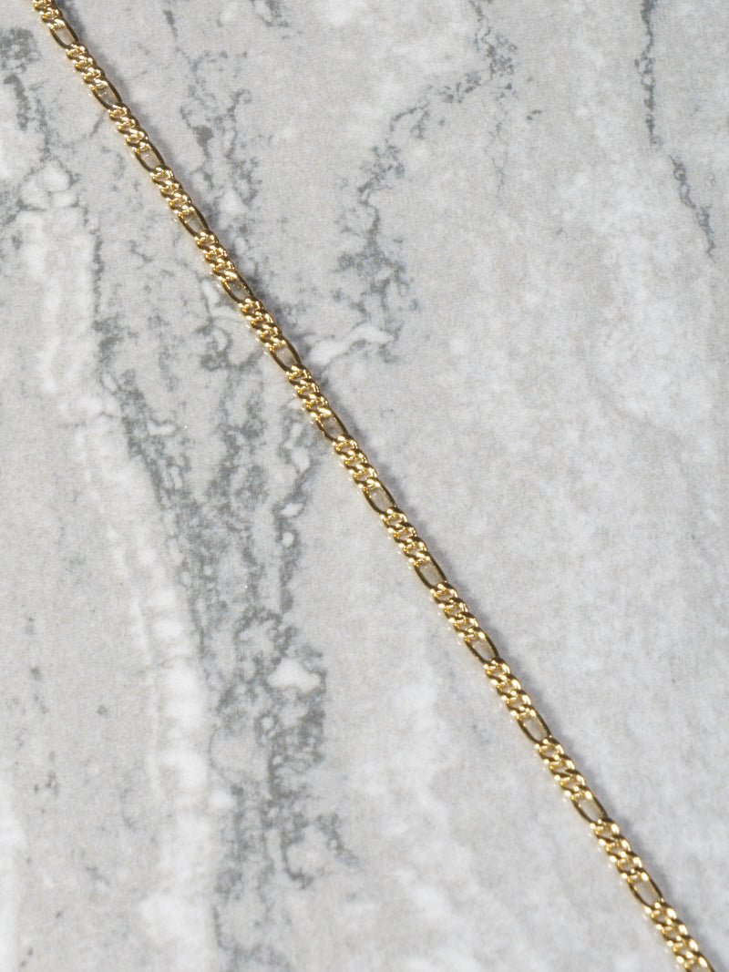14K Gold 2.5mm Figaro Link Necklace